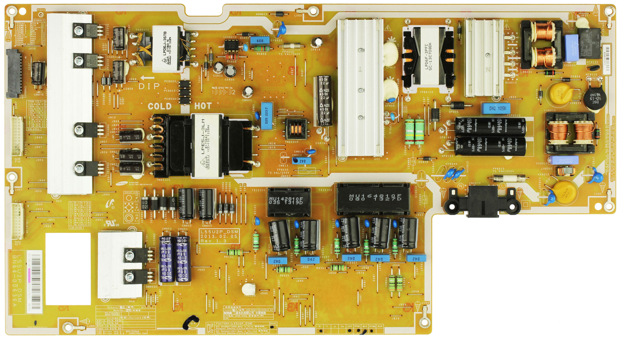 Samsung BN44-00636A (L55U2P_DSM) Power Supply / LED Board HG55NB890XFXZA  Hotel TV