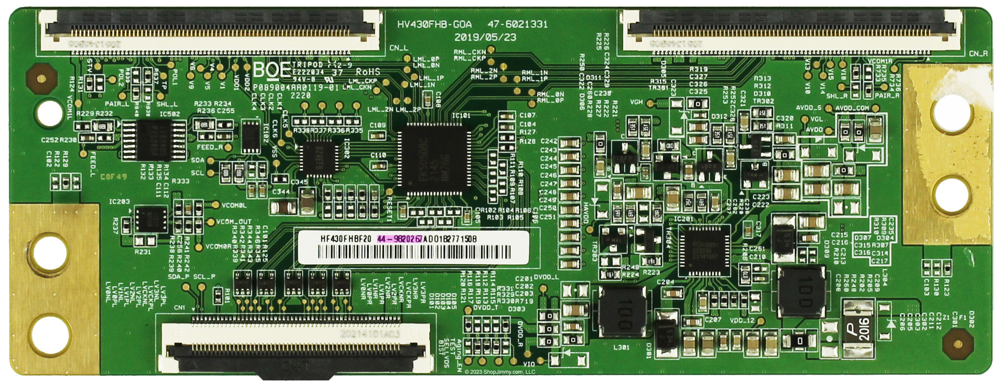 Vizio HV430FHBF20 44-9820267 T-Con Board