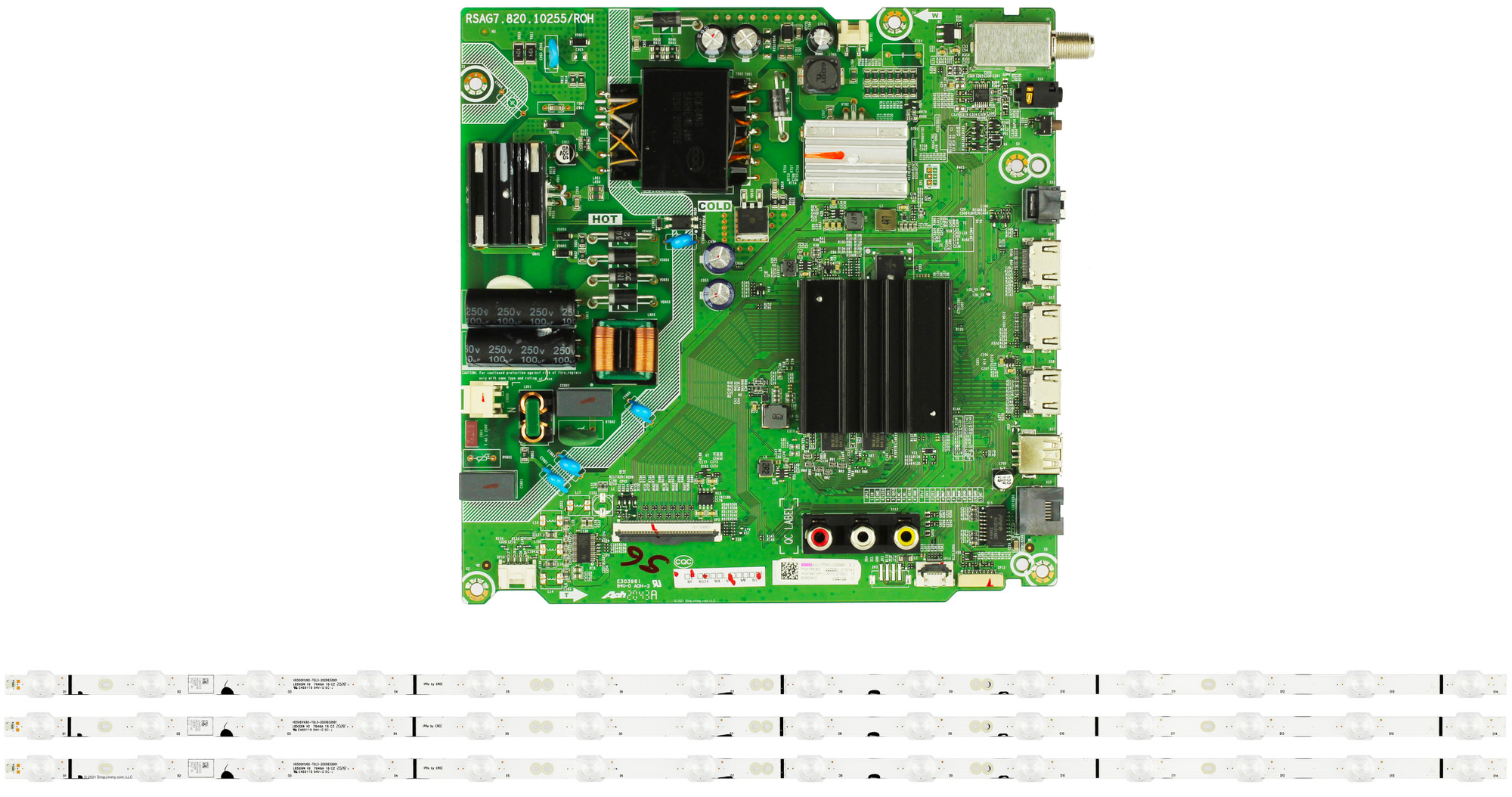 Hisense 50R6090G Main/Power Board/LED Backlight Strips Bundle (See