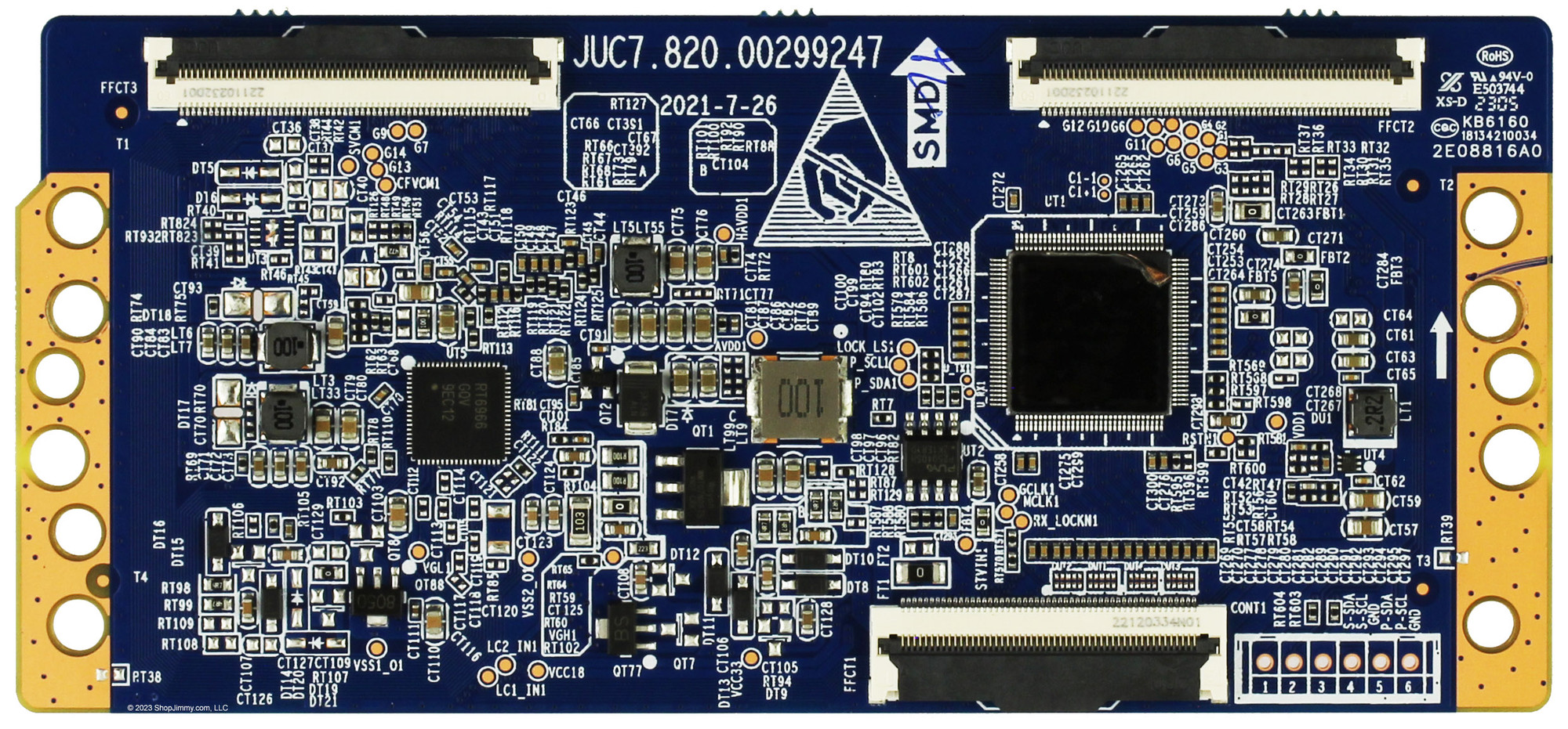 RCA JUC7.820.00299247 T-Con Board (55-inch models ONLY)