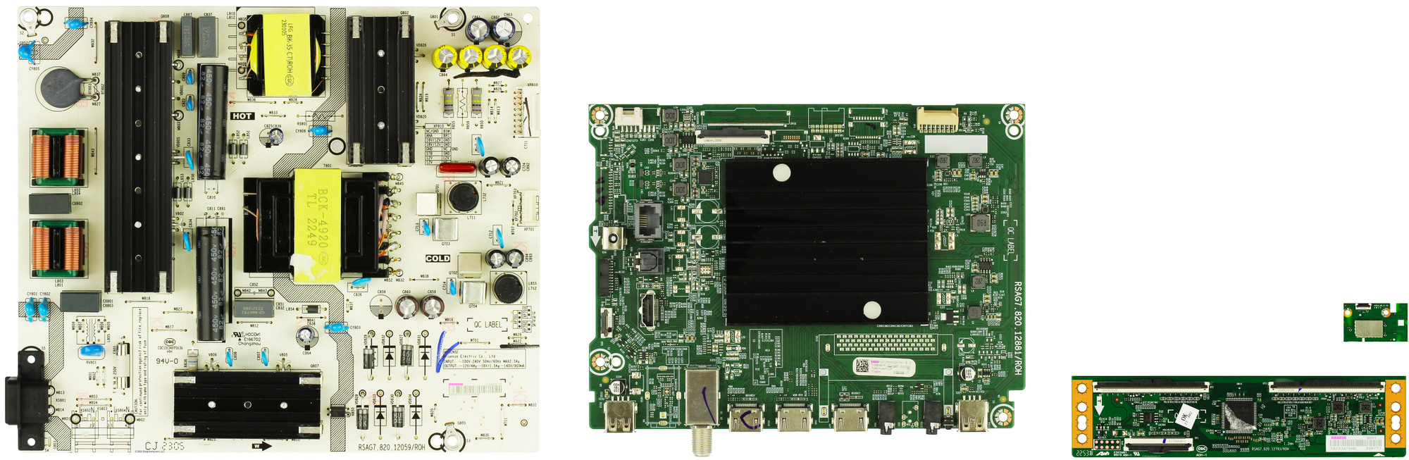 Hisense 70A65H Complete LED TV Repair Parts Kit VERSION 1