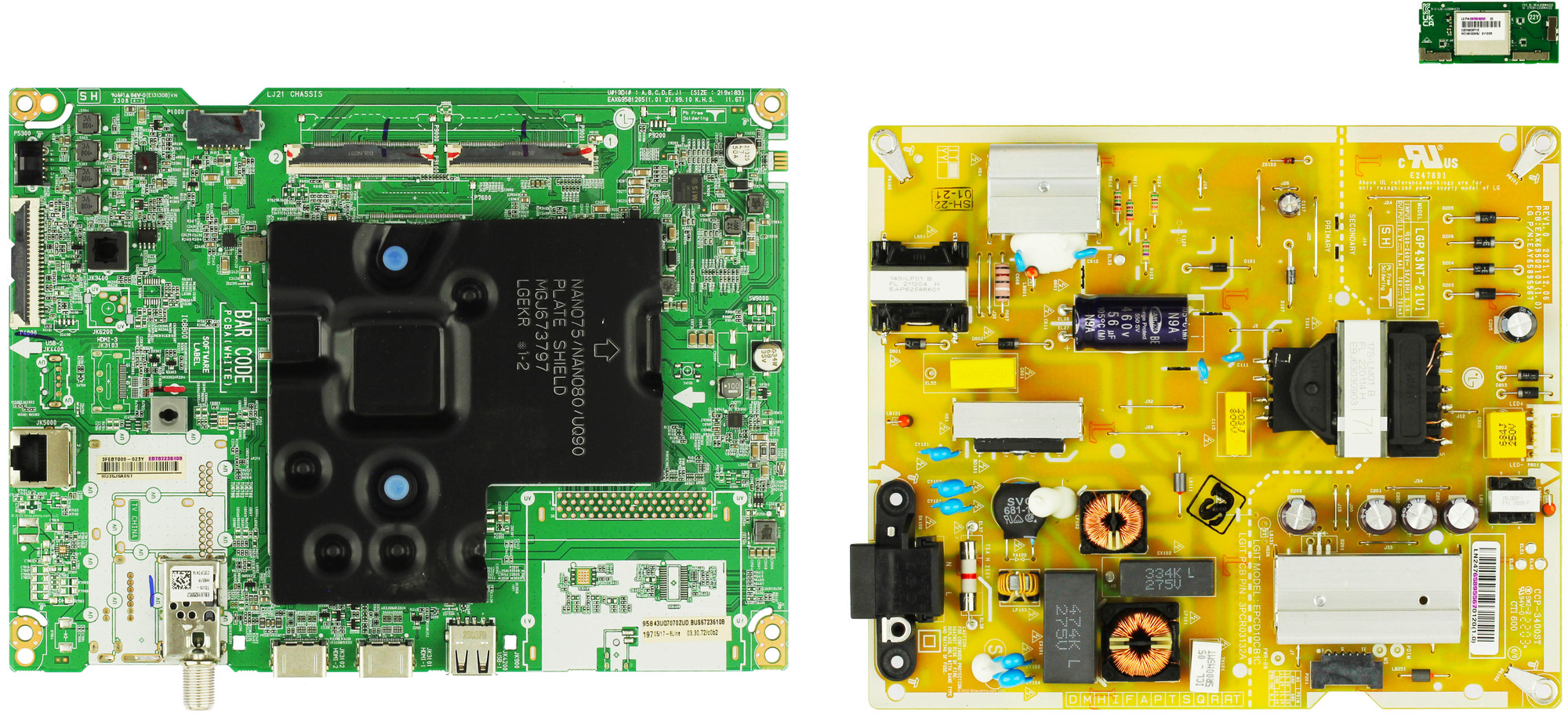 LG 43UQ7070ZUD Complete LED TV Repair Parts Kit