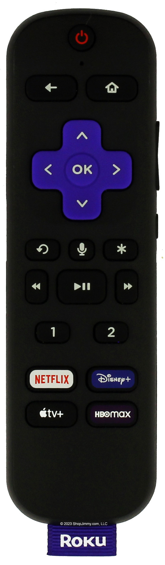 Roku 3226001372 Remote Control Netflix, Disney+, Apple, HBO Max-- Open Bag