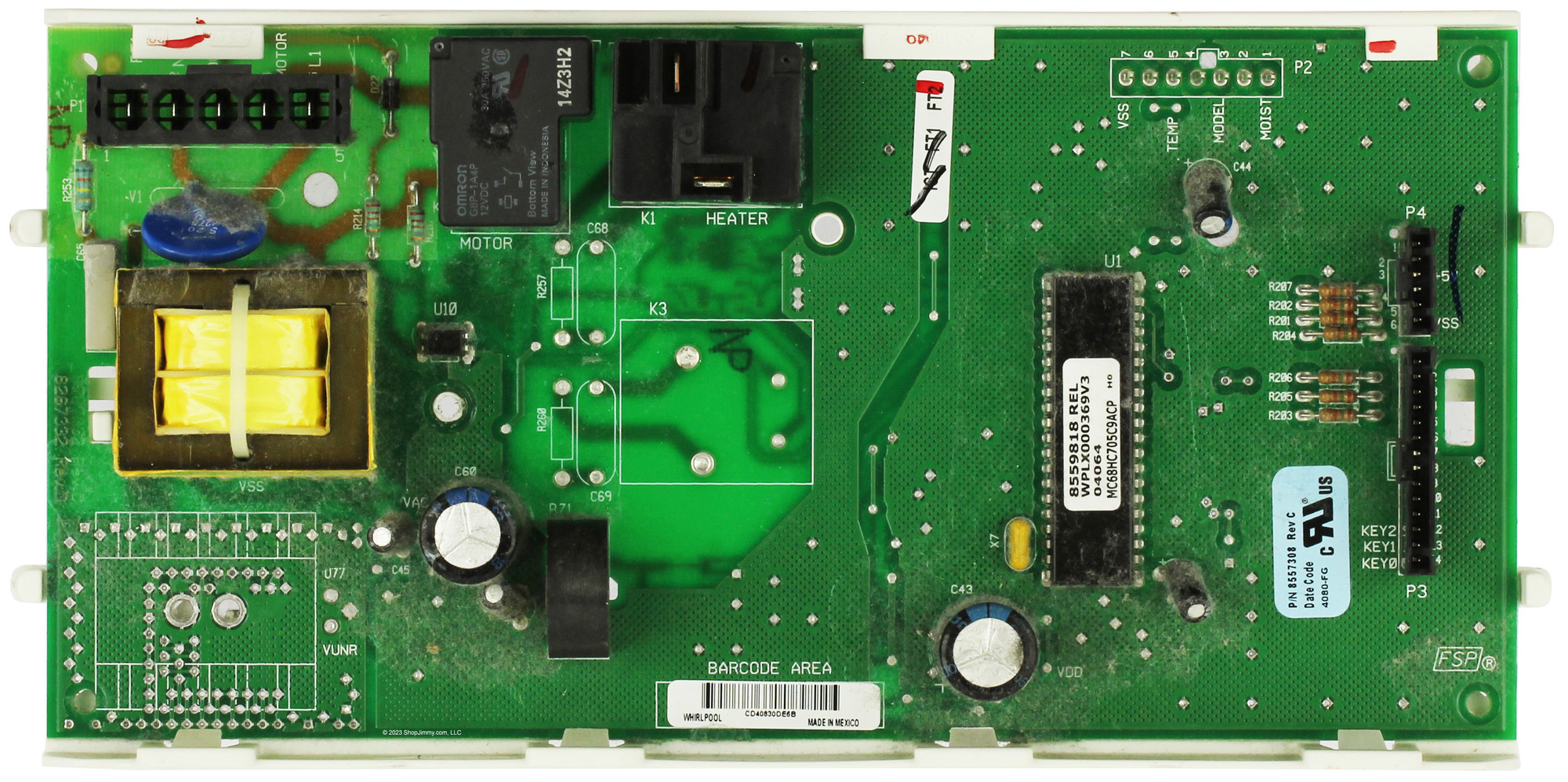 Genuine Whirlpool Dryer W10249826 Control Board Same Day Ship & 60 Days Warranty