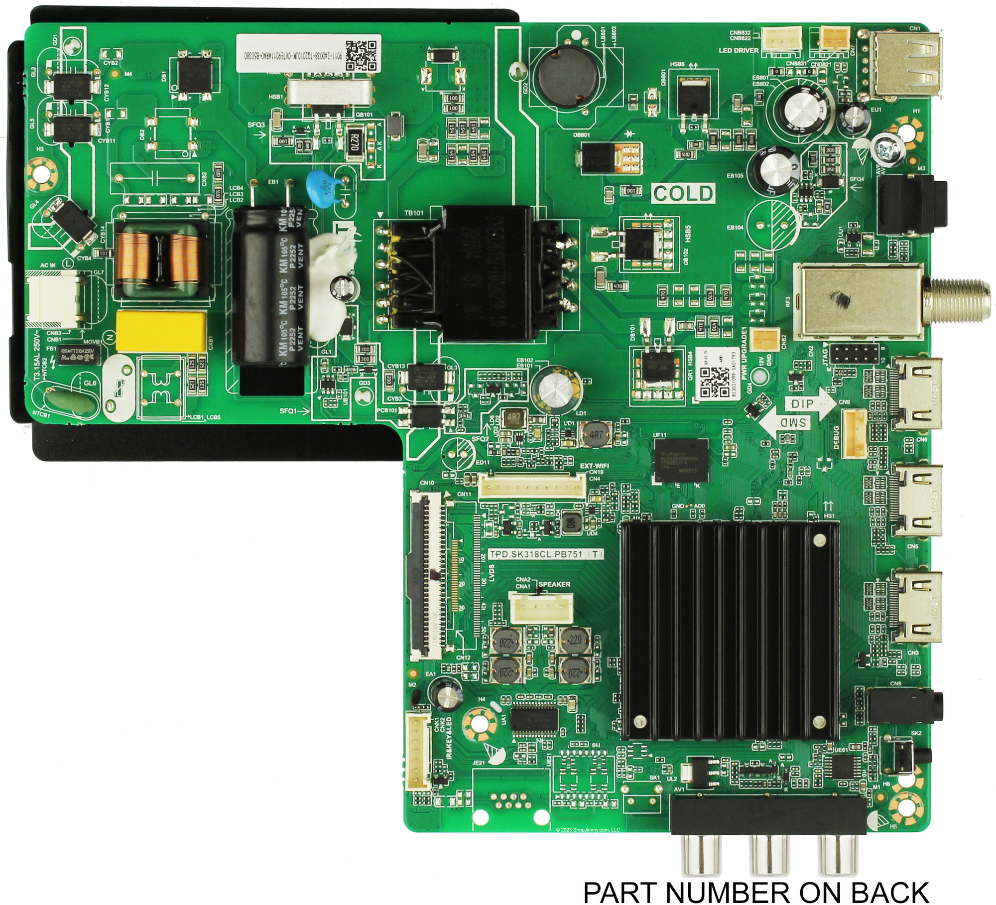 Onn Q22259-KT Main Board/Power Supply for 100012589