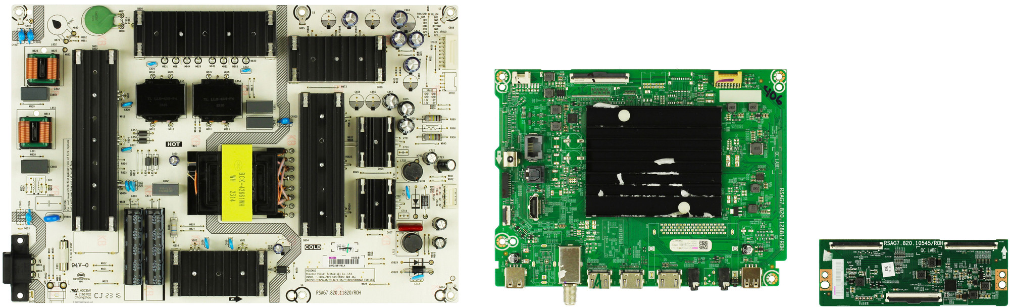 Hisense 75A65K Complete LED TV Repair Parts Kit VERSION 1