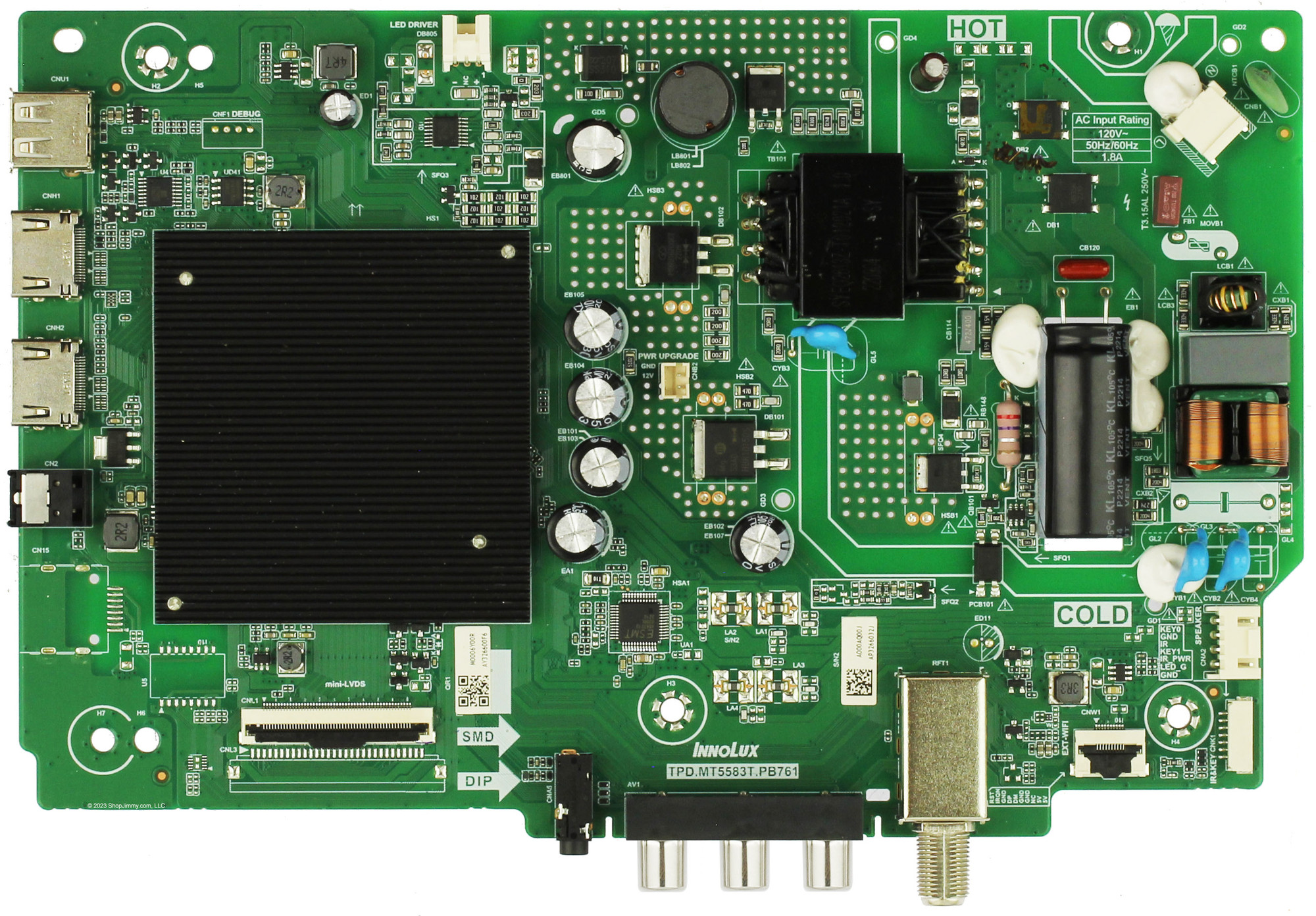 Vizio Main Board / Power Supply 6M03A000AQ00J for D40F-J09