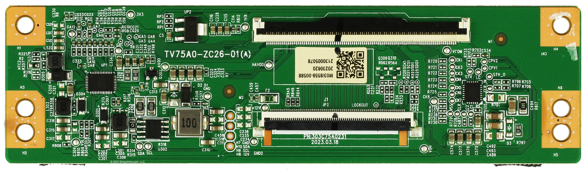 Onn 513C75A0M03 303C75A0231 T-Con Board (75-inch models ONLY)