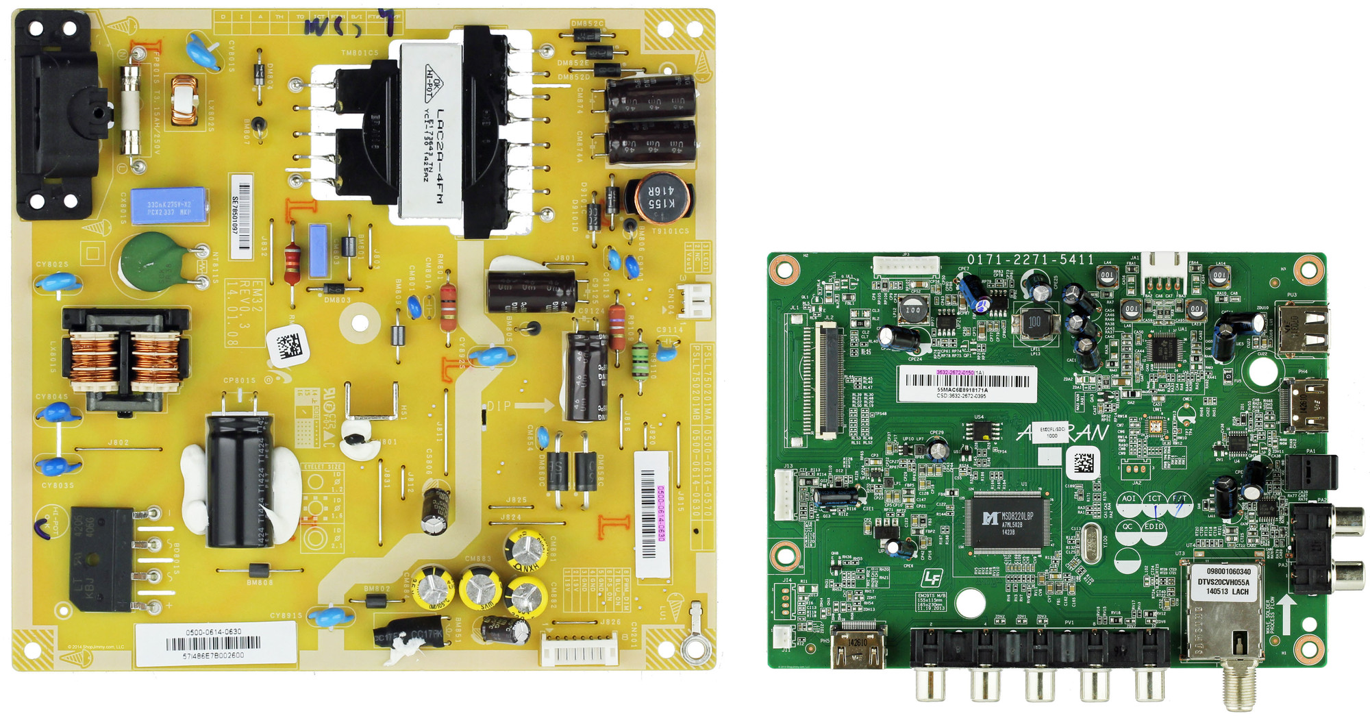 JVC EM32FL Complete TV Repair Parts Kit Version 1