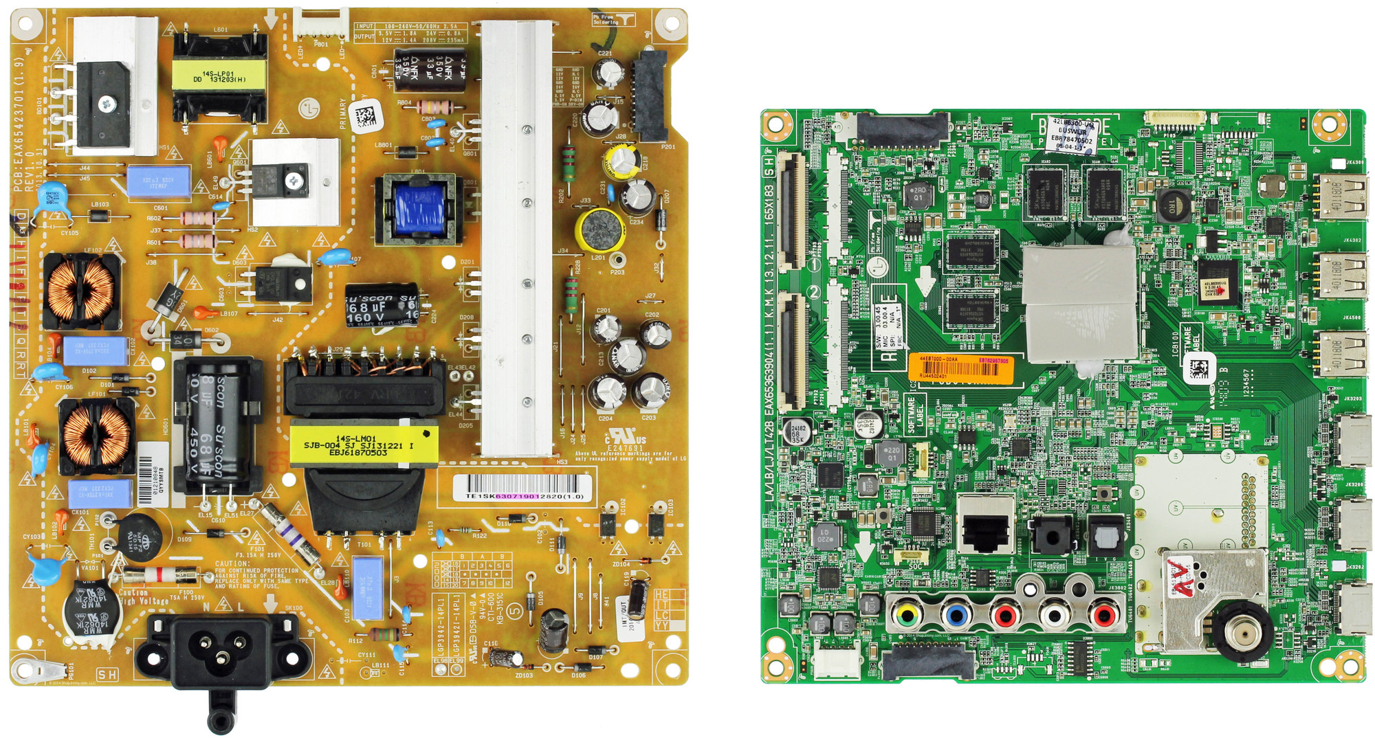 LG 42LB6300UQ (BUSWLJR) Complete TV Repair Parts Kit Version 1