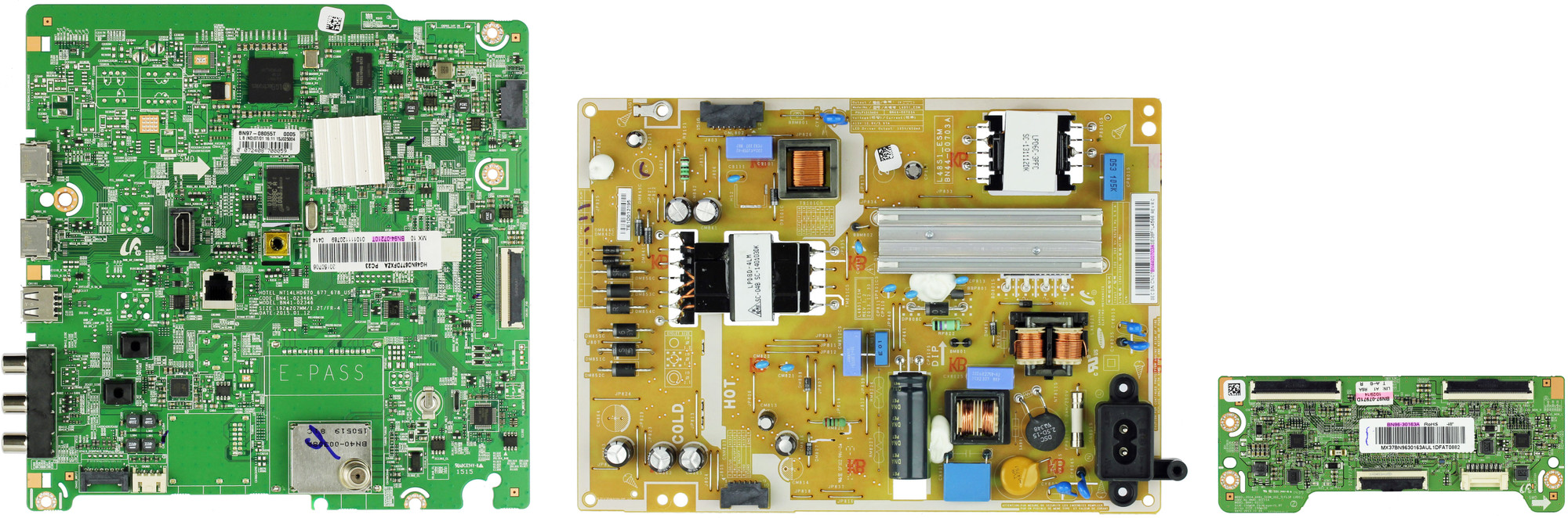 Samsung HG48ND677DFXZA (Version TS01) Complete TV Repair Parts Kit