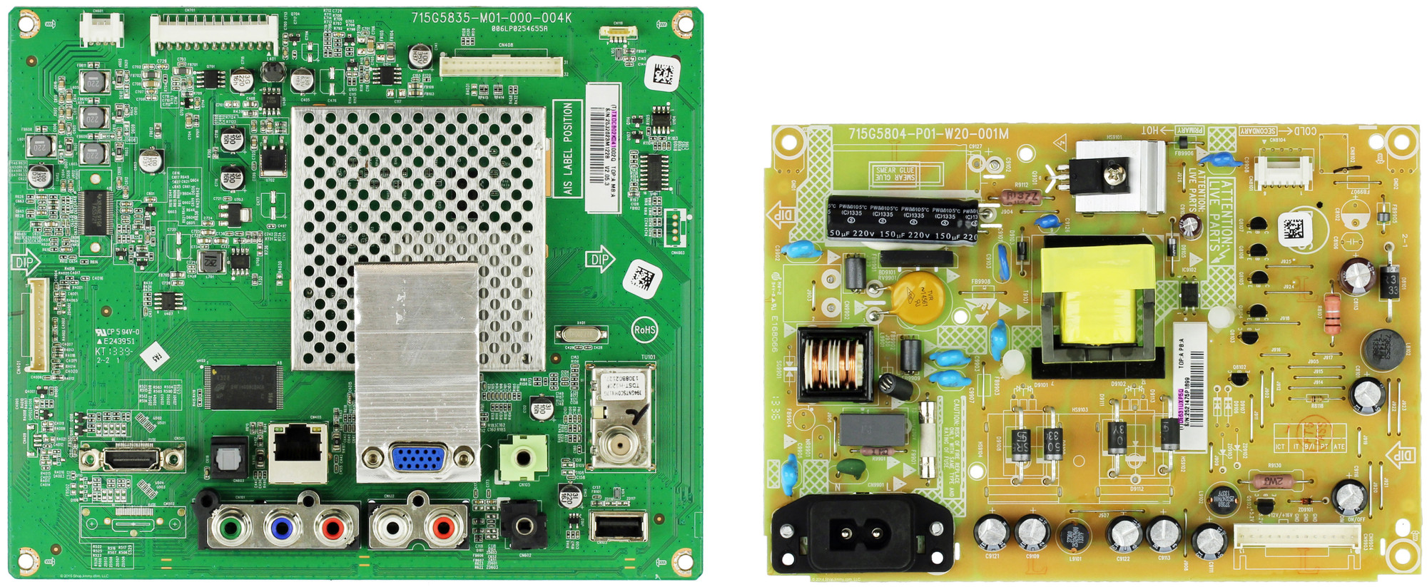 Vizio E241IA1 (LTTUNUHP) Complete TV Repair Parts Kit Version 2