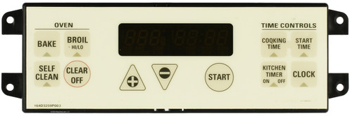 GE Oven 164D3261G003 WB27X10020 Control Board - White Overlay