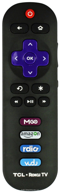 TCL RC280 Roku Remote Control w/ Mgo Amazon Rdio Vudu -- OPEN BAG