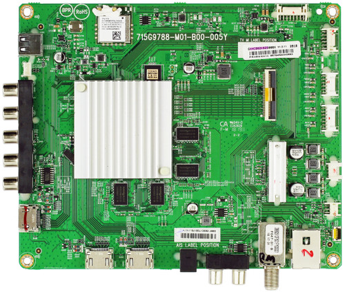 Vizio 756TXHCB02K025 Main Board for D65-F1 (LTCWWSLU Serial)