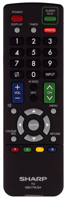 Sharp GB217WJSA Remote Control -- NEW