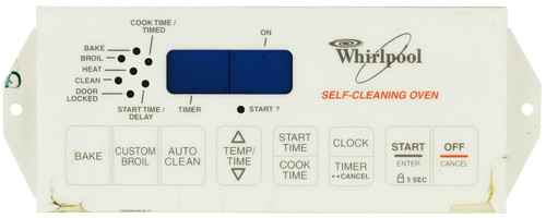 Whirlpool Range 6610272 Control Board - White Overlay