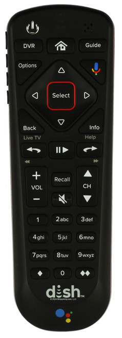 Dish Network 54.0 UHF 2G Voice Remote Control for Hopper 219801