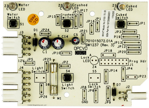 GE Refrigerator 197D5686G001 Dispenser Board