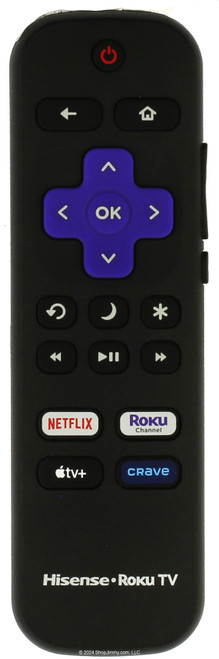 Hisense HU-RCRCA-23 Netflix Roku Apple Crave Remote Control -- Open Bag