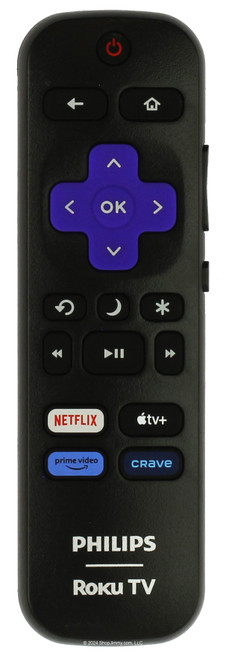 Philips Roku 3026000058 Netflix Apple Prime Crave Remote Control -- NEW