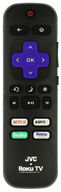JVC RC440 Roku Remote Control w/ Netflix ESPN+ Hulu Roku--OPEN BAG