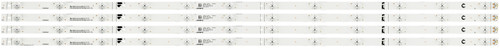 Hisense CRH-BX50S1U923030T041288V-REV1.1 LED Backlight Strips (4) 50R6E NEW
