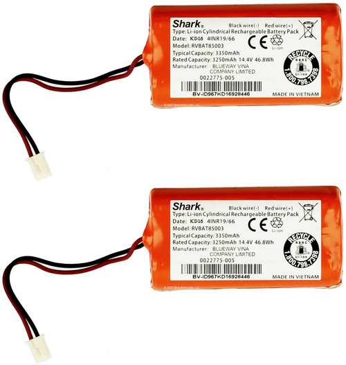2-PACK Shark Li-ION OEM Battery RVBAT85003 Robot Vacuums -Refurbished