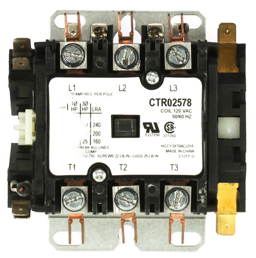 Trane CTR02578 3 Pole Contactor