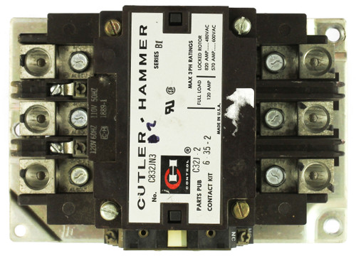 Cutler Hammer C832JN3 120A Contactor
