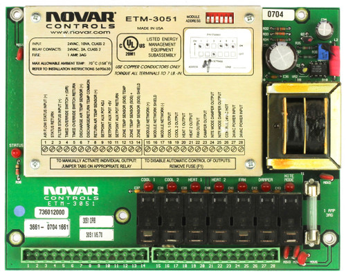 Novar Controls ETM-3051 Rooftop HVAC Thermostat Module