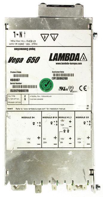 TDK-Lambda K60007 Vega 650 Power Supply