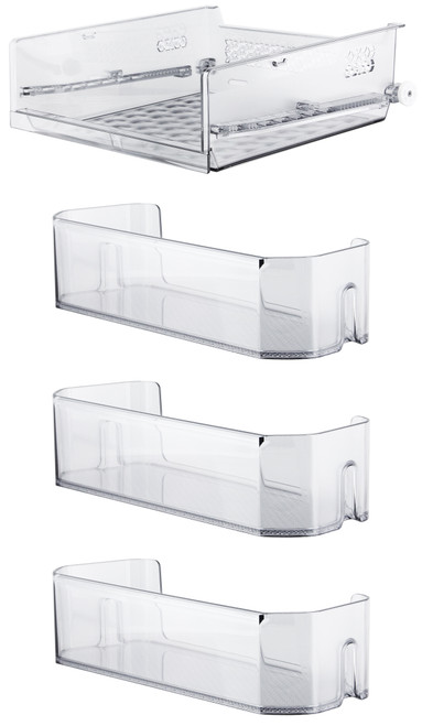 Samsung DA97-23375B Freezer Shelf/Door Bin Bundle (4 pcs)