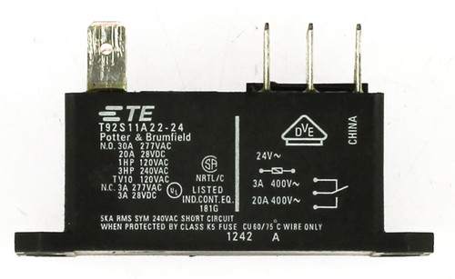 TE Potter & Brumfield T92S11A22-24 Relay
