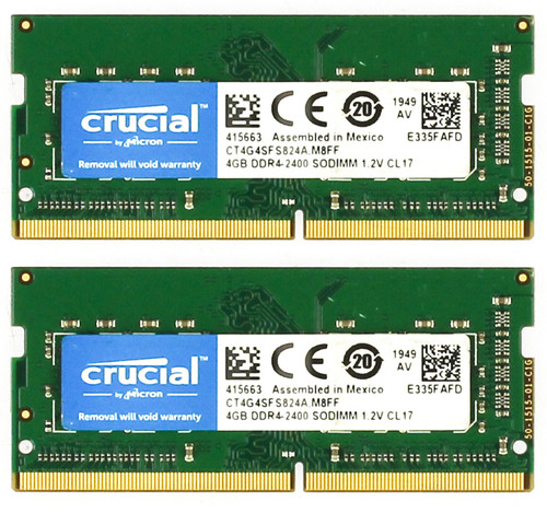 Crucial CT4G4SFS824A-M8FF 4GB DDR4-2400 Memory Module - Set of 2