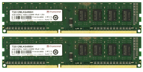 Transcend TS512MLK64W6H DDR3L Memory Module - 2 Pack