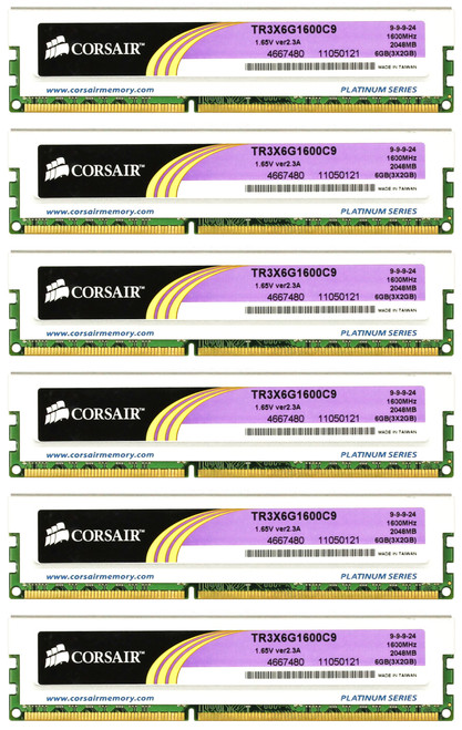 Corsair TR3X6G1600C9 2GB DDR3 Memory Module - 6 Pack