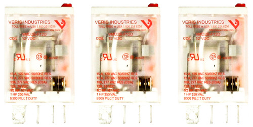 Veris VMD2B-F12D General Purpose Relay - Set of 3