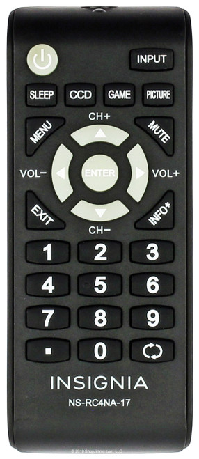 Insignia 193615 (NS-RC4NA-17) Remote Control -- Open Bag