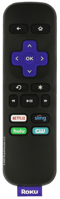 Roku 3226000438 RC-ALIR Remote Control w/ Netflix Sling Hulu CW--OPEN BAG