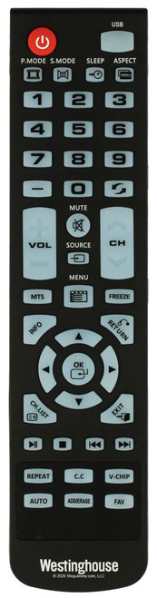Westinghouse WS-1688 Remote Control -- Open Bag