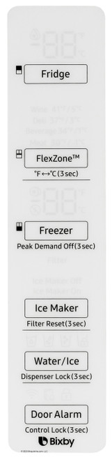  Samsung Refrigerator DA97-19962T Control Panel Assembly