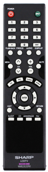 Sharp NQP0000000028 (845-039-40B0) Remote Control