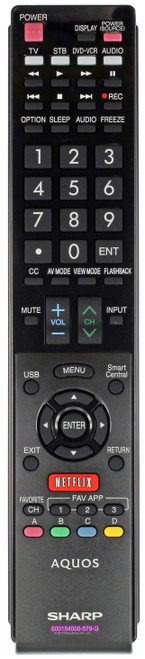 Sharp 9JY600154000579 (600154000-579-G) Remote Control