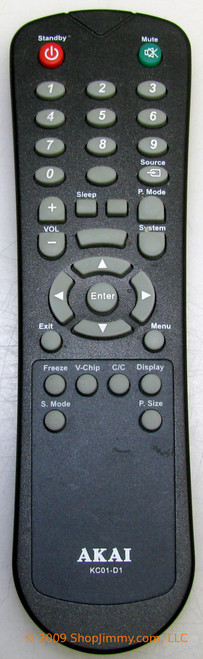 Akai E7501-058001 (KC01-D1) Remote Control