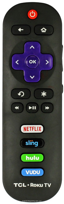 TCL RC280 Roku Remote Control w/ Netflix Sling Hulu Vudu -- Open Bag