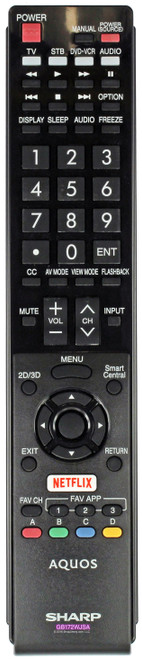 Sharp RRMCGB172WJSA Remote Control-New