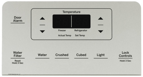 GE Refrigerator WR55X31006 Control Panel Gray