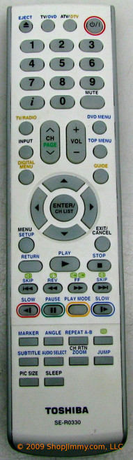 Toshiba SE-R0330 Remote Control