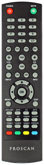 Proscan RCPLDED002D Remote Control -- New